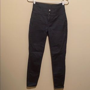 Refuge Dark Gray High Rise Skinny Jeans 3-Button Fly Size 2